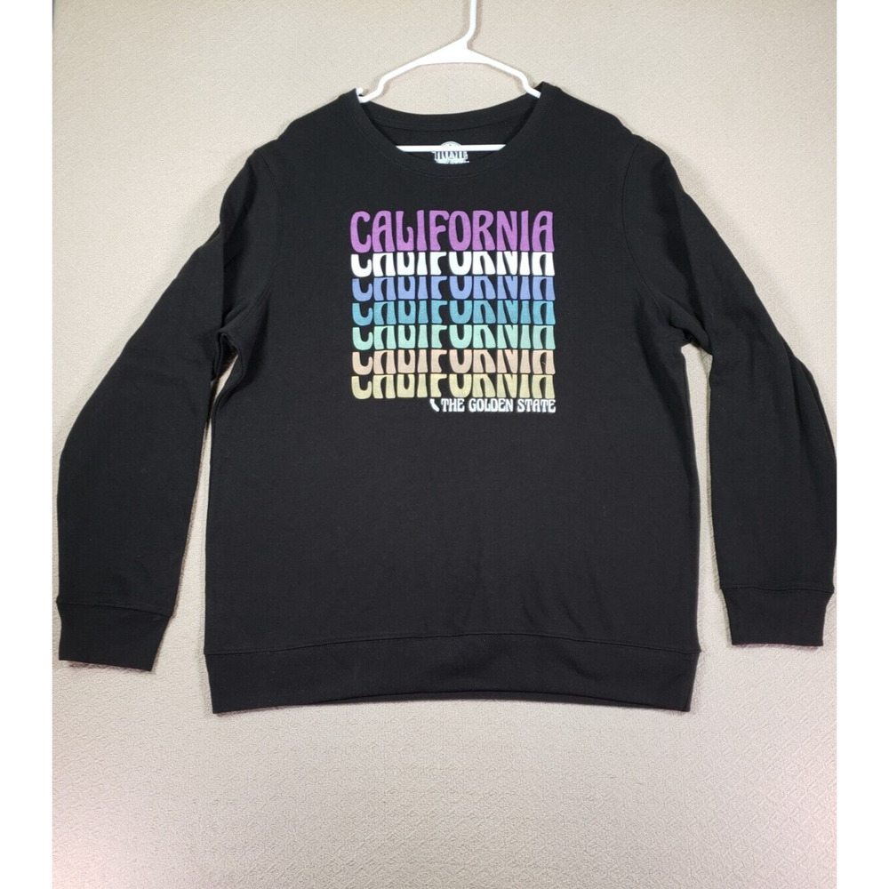 California Sweater Womens XL Fleece Pullover Crew Neck Sweatshirt Logo Home Free